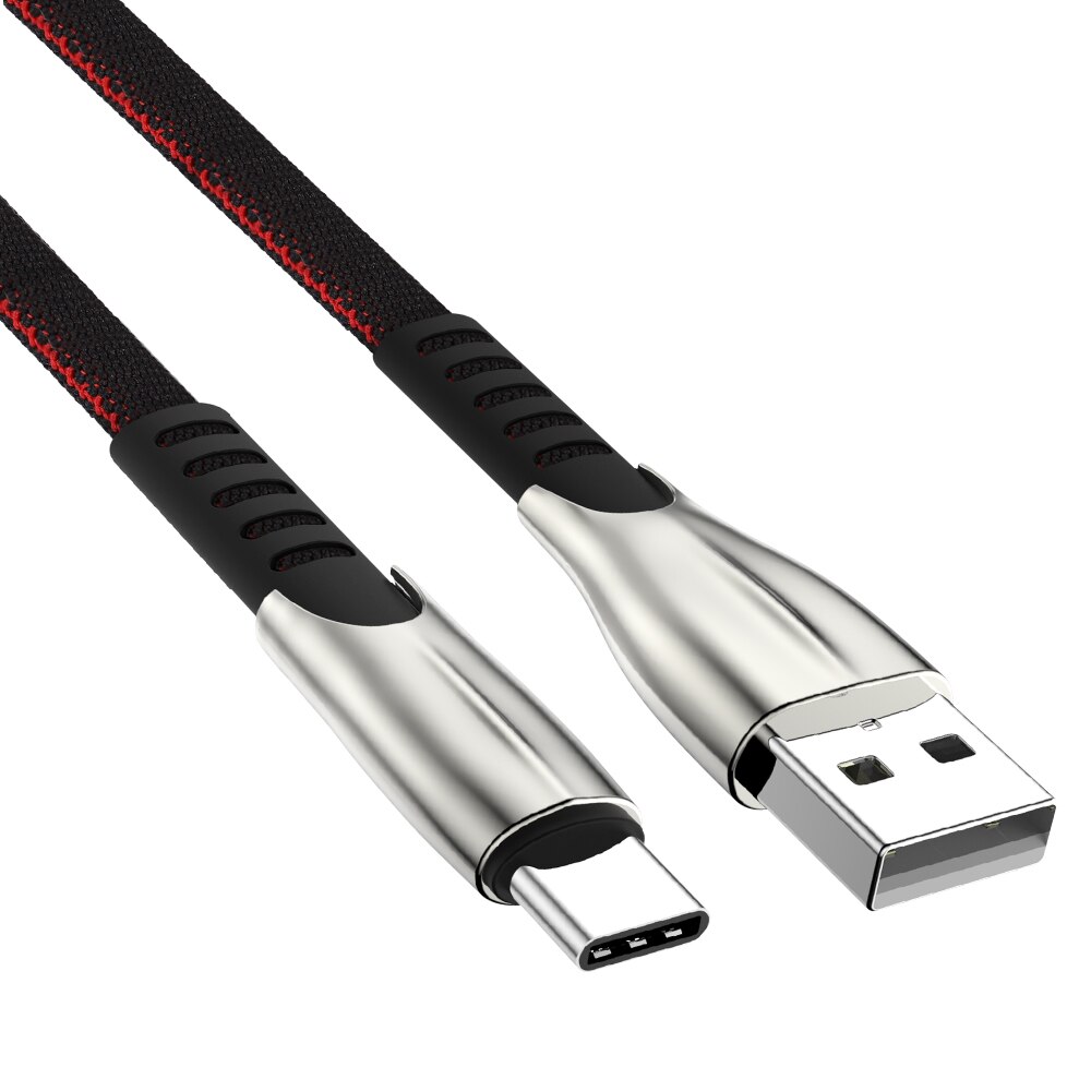 2m 3m USB Type C Data Charger Cable For Samsung A50 A51 Huawei Xiaomi mi Redmi Note 8 USBC Mobile Phone Cord 5A Fast Charge Wire: black / 3m