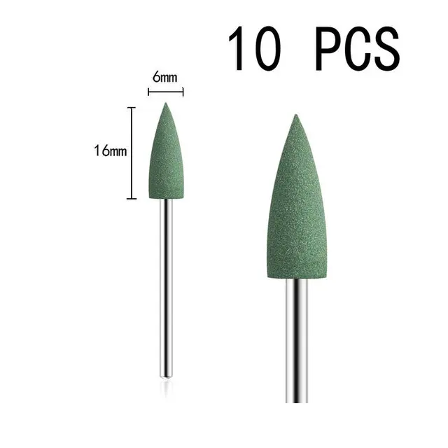 10 teile/satz Silikon gummi Polierer Schleifen Kopf 2,35mm Schaft Nagel bit Nagel Elektrische Maniküre Bohrer Maschine Zubehör