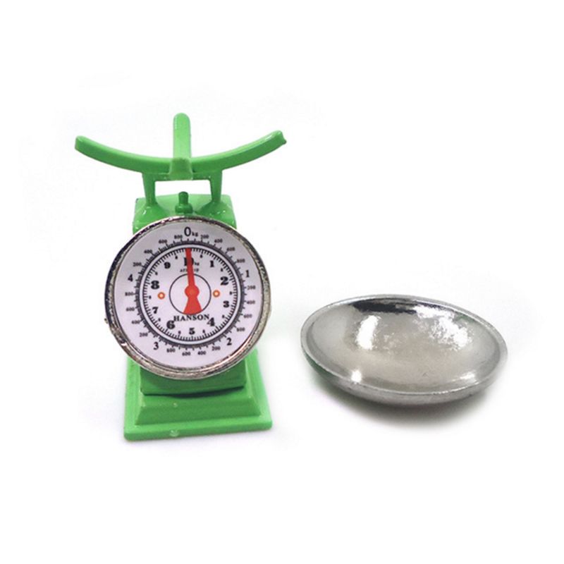 1/12 Mini Dollhouse Miniature Market Stall Weight Pound Scale Kitchen Tool Toy