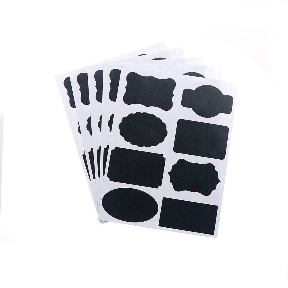 16pcs Multifunction Kitchen Organizer Novel Labels Craft Chalkboard Labels Stickers Blackboard Sticker