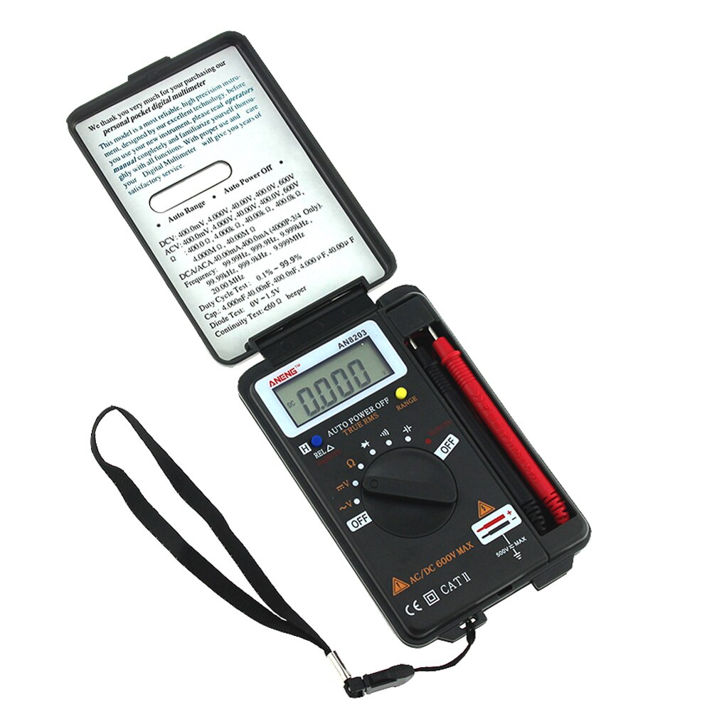 ANENG AN8203 Digital Multimeter DMM Integrated Handheld Multimeter AC/DC Multimeter Mini Digital Measuring Tools