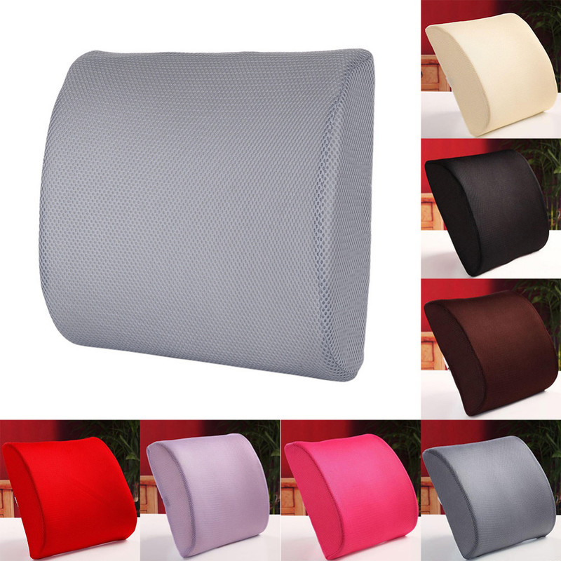Car Memory Foam Breathable Car Seat Gap Filler Lumbar Cushion Back Waist Support Travel Pillow Car Seat Home Pillow