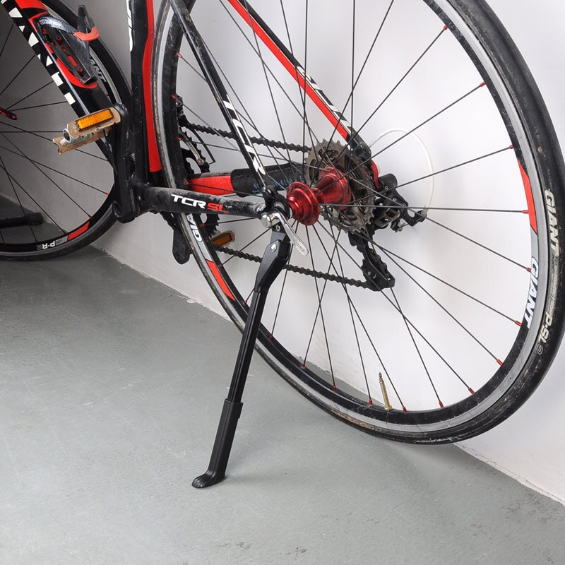 Cykel justerbart støtteben cykelholder aluminiumslegering til cykelstativ kick letvægts stativer mtb landevejscykel cykel fodstøtte