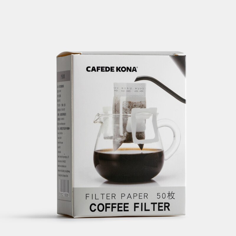 Cafedekona Drip Koffie Filter Tas 50 Vellen Opknoping Oor Stijl Filters Giet-Over Papier Koffie Wegwerp Filters Brouwen Koffie hand
