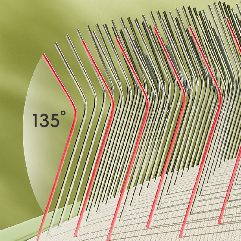 Hondenborstel Dierenhaarverwijderaar Massage Kattenborstel Roestvrijstalen kammen voor het reinigen van hondenhaar Comfortabele handgreep Borstels Dierenverzorging