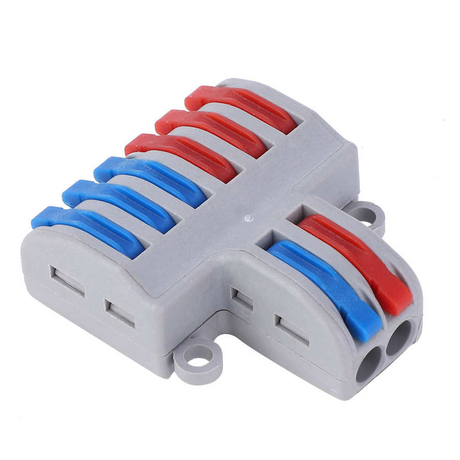 power monitor energy meter 5pcs 2 in 6 out Reusable Spring Lever Terminal Blocks Electric Wire Cable Connectors digital