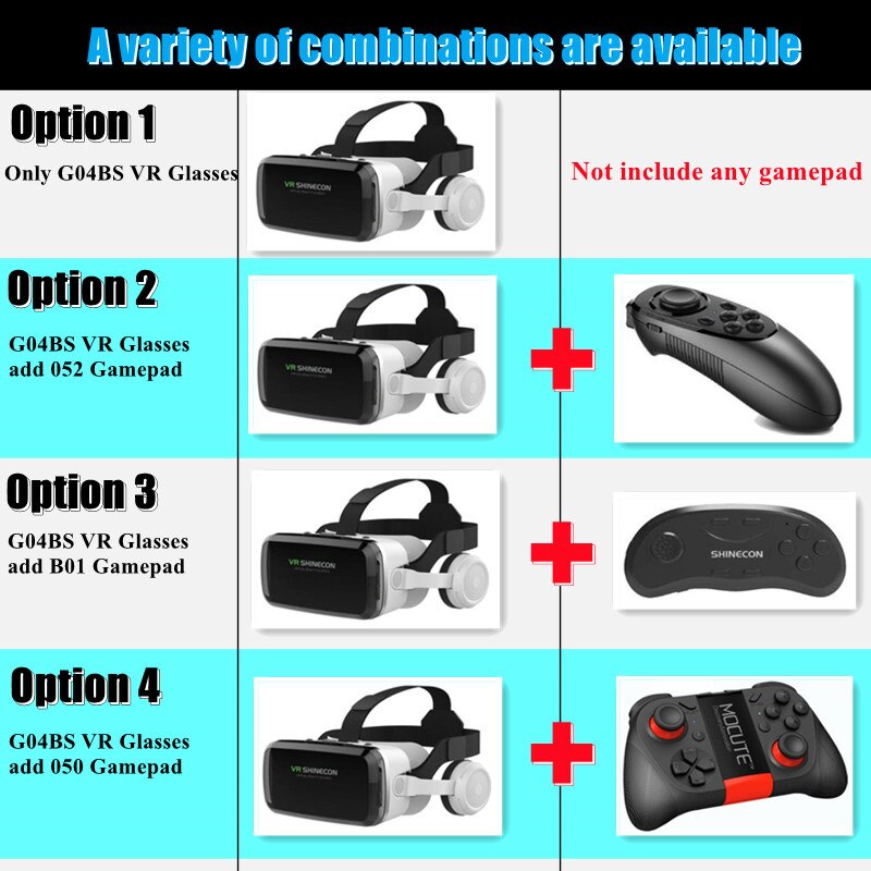 Draadloze Virtual Reality-bril IMAX Enorme scherm 3D-bril Google Cardboard Box VR-headset voor 4,7-7,2 "telefoon, ondersteuning voor gamepad