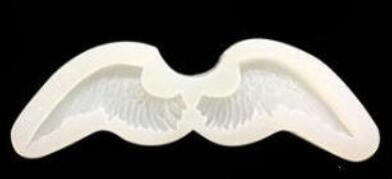 Moldes de silicona con forma de alas para joyería, moldes de silicona con forma de alas de Diablo en ángulo Kawaii: wings open