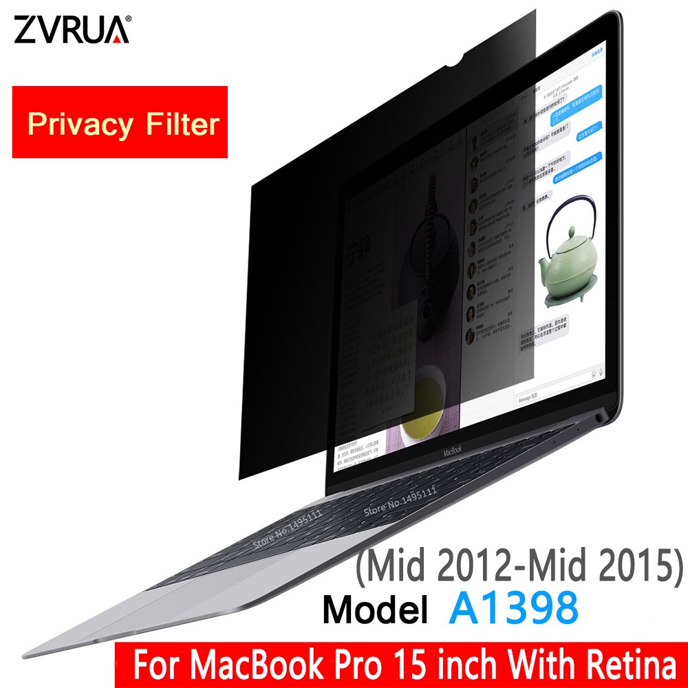 Voor Mid -Mid MacBook Pro 15 inch met Retina Model A1398, privacy Filter Schermen Beschermende film (353mm * 231mm)