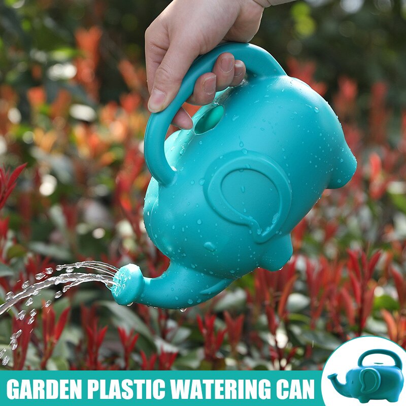 Elephant Watering Can 2 Quarts Blue/Green Novelty Indoor Watering Can Handheld Elephant Watering Can Pot Home Garden JAN