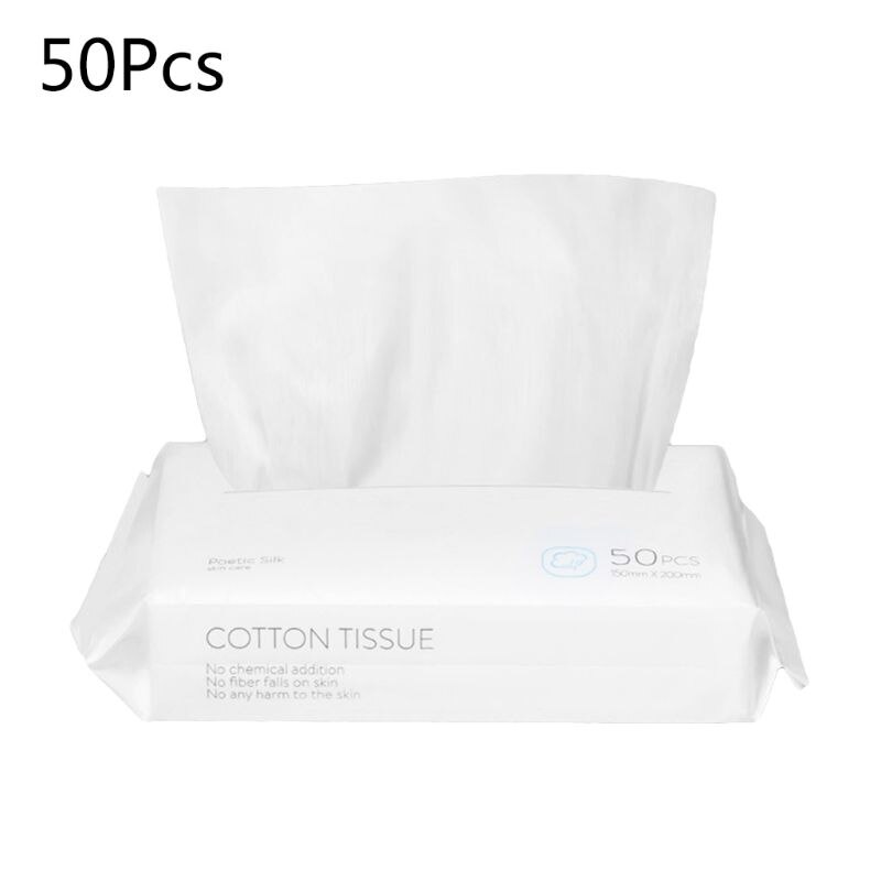 50/100pcs Disposable Face Towel Cotton Facial Tissue One-Time Makeup Wipes Facial Cleansing For Home Travel: A