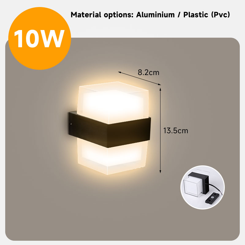 110V 220V LED-Außenwand leuchten wasserdichte Wand leuchten 6//12w für Innenhof Straßen garten Dekoration Haus leuchte: Dark Khaki / YELLOW / 6w
