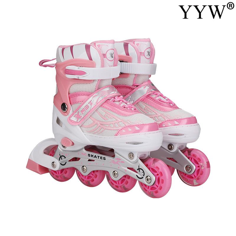 Kinderen Inline Skates Rolschaatsen Rollen Outdoor Beginner 4 Wielen Abec-5 Met Staart Brake Jongens Meisjes Unisex Wielen Schoenen