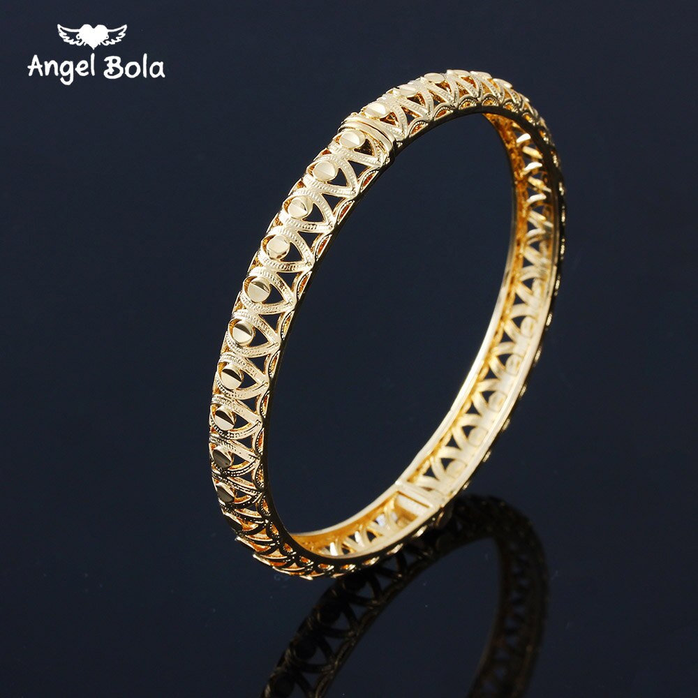 Turkish Bangles Gold Color Bangles for Women Bride Wedding Bangles Muslim Bracelets Indian/France/African/Dubai Jewelry