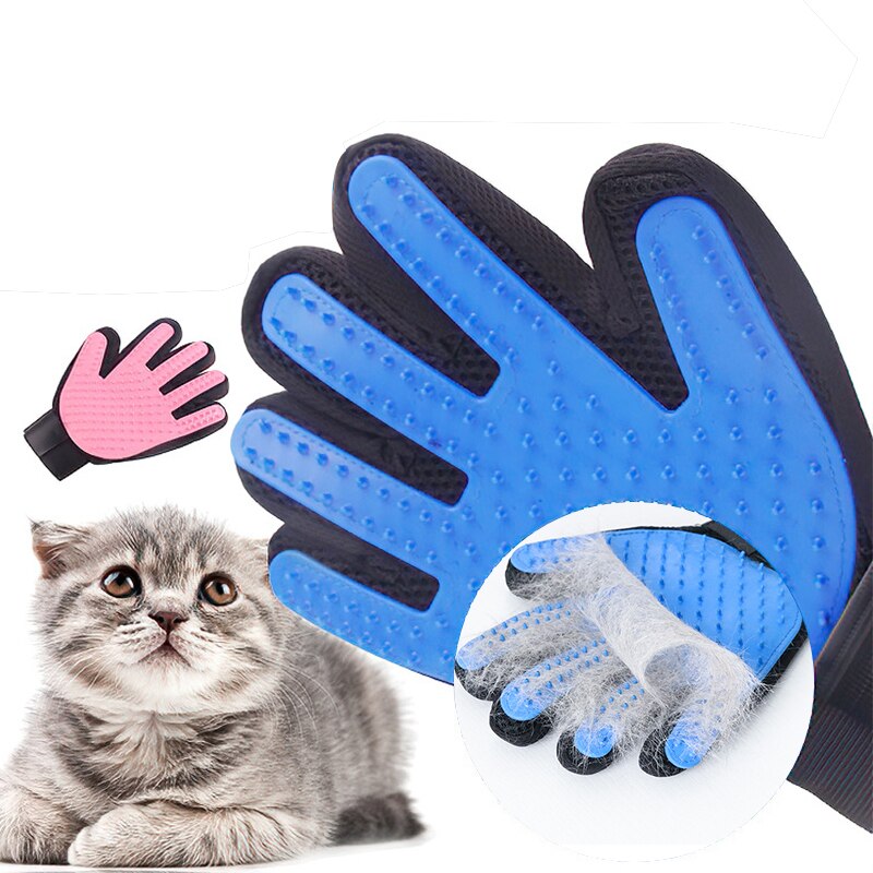 Pet Grooming Glove Cats Dogs Massage Silicone Glove Pets Hair Removal Mitts Comb For Cat Dog Grooming Pets Cleaning Gloves