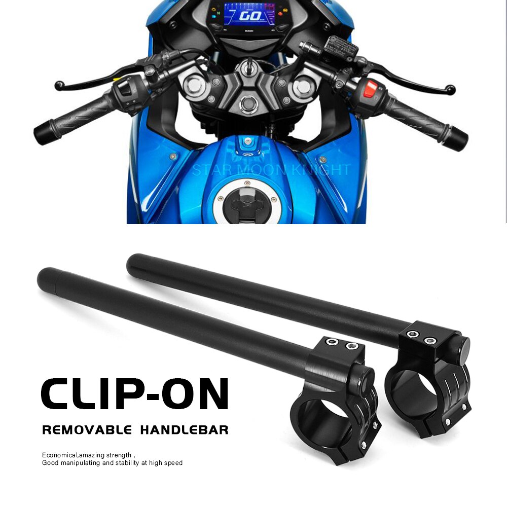 Manillar de horquilla con Clip, para Suzuki GSX-R, 1300, 1000, 750, 600, 125, GSX, 600, 750, GSF, 1100, 400, SV650, RF600, GS500, TL1000