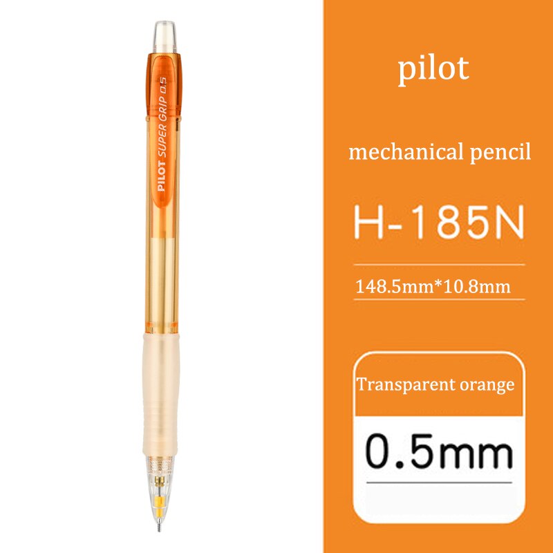 PILOT/ H-185N Color transparent mechanical pencil retractable nib mechanical pencil 0.5: Transparent orange