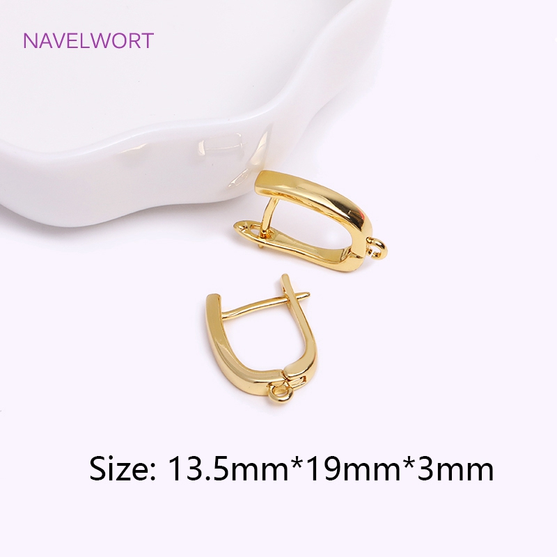 Trend ige 18 Karat vergoldete Ohrring verschlüsse Gold Ohrringe Ohr drähte Durcheinander Ohrring Haken Ergebnisse DIY Schmuck Zubehör