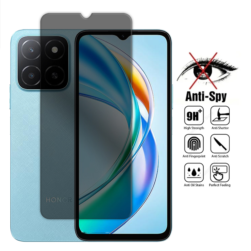 Para Honor X5b Plus vidrio para Honor X5b vidrio templado 6,56 pulgadas Protector de pantalla de privacidad antiespía para Honor X5b Plus película de lente