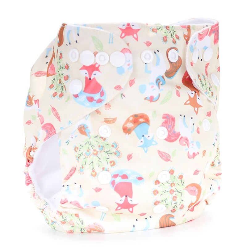 Baby tyg blöjor återanvändbara blöjor karaktär unisex baby vård byxor vattentät ficka tyg blöja baby shower: Hulima