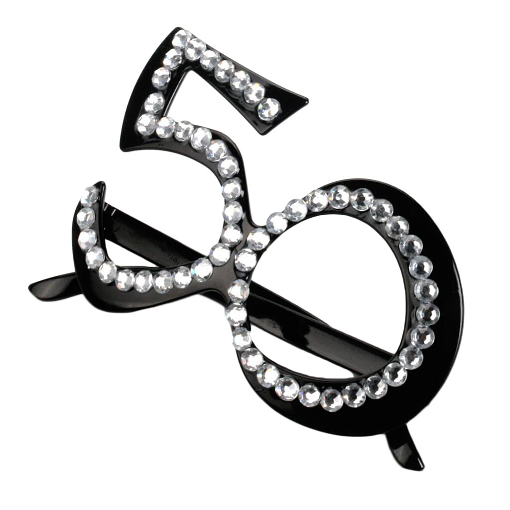 30th 40th 50th 60th Grappige Glitter Diamante Verjaardagsfeestje Bril Plastic Frame Eyewear Accessoires
