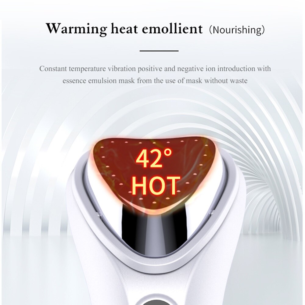 Ultrasonic Ion Importing Facial Beauty Device Ionic Clean Anti Wrinkle Removal Tightening Face Lift Tighten Rejuvenation Skin