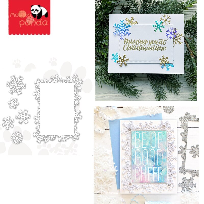 Snowflake Frame Metal Cutting Dies Scrapbook Paper Craft Decoration Dies Stencil For Album Card Making Decorations Greeting Card