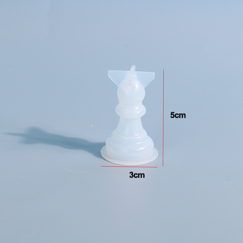 Chess Resin Molds 3D International Chess Piece Silicone Molds Resin Casting UV Epoxy Molds for DIY Crafts Chess Jewelry Making: Bishop