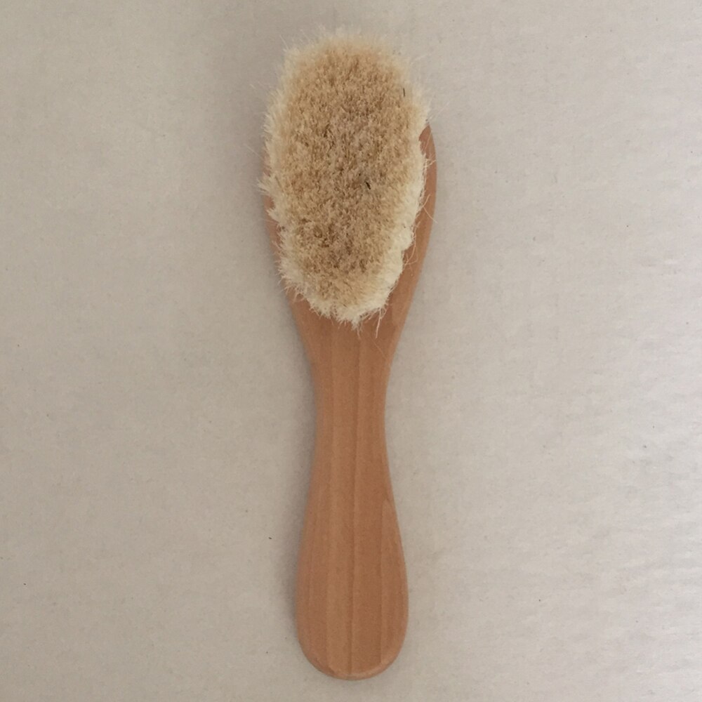 Appena nato Del bambino Naturale di Lana Del bambino Di Legno Spazzola di capelli Pettine Neonato Spazzola di Capelli infantile Testa Massaggiatore Portatile Del bambino Pettine Dei Capelli Spazzola Da Bagno pettine: B