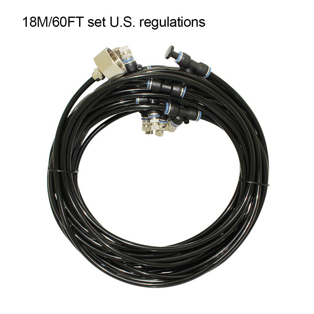 Water Spray Kit 20-60FT Wet Fog Garden Nebulizer Outdoor Misting System Water Mist For Greenhouse Humidification Patio Cooling: NO.05