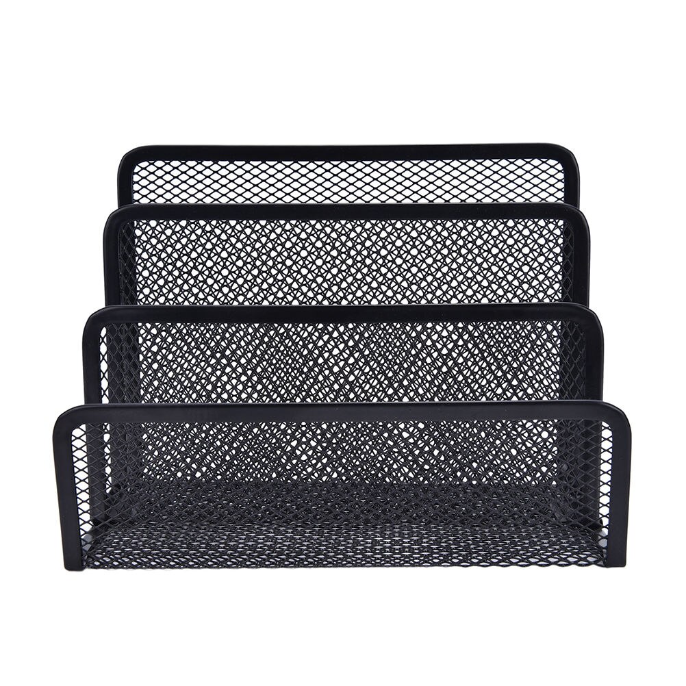 Mesh sort bogstøtte bog metal bogstøtter boghylder skrivebord arrangør kontorhylder skolepapir til børn