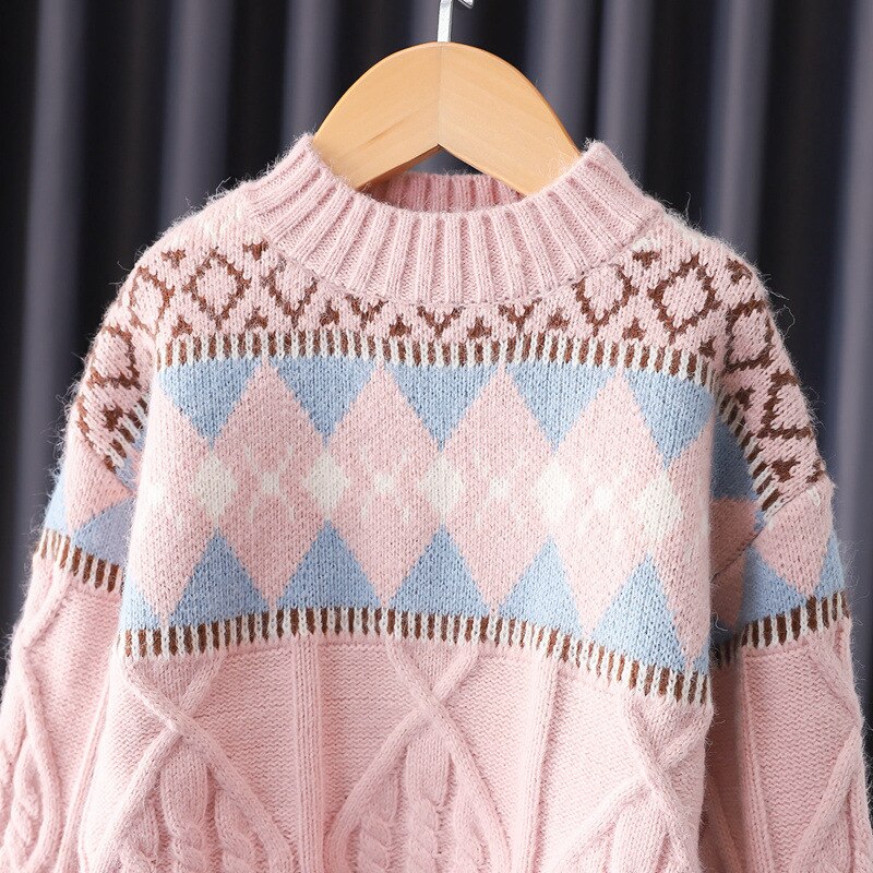 Pull tricoté pour enfant, vêtement pour fille, hiver , Ins