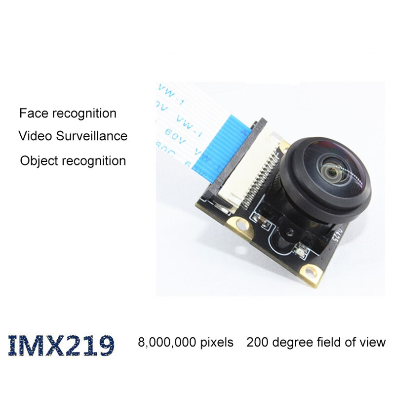 8MP Camera Module IMX219 for Jetson Nano Wide Angle 200 Degree FOV 3280 x 2464 Camera with 15 cm Flexible Flat Cable
