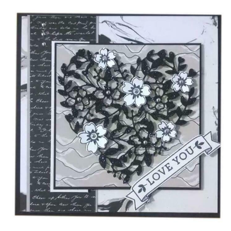L-Sunday Crafts Die Cuts Lace Love Heart Cutting Dies Scrapbooking Embossing Album Cardmaking Crafts Dies