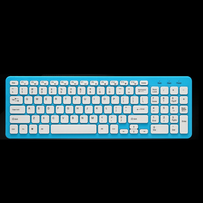 Ultra tynn bærbar standard 96-- nøkkel trådløst bluetooth-tastatur for ipad iphone mac pc (hvit svart blå rosa)