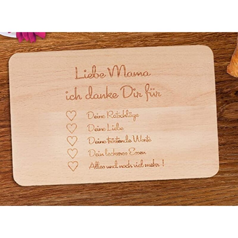 Recipe Mothers Day Breakfast Board Engraved With Mom Wooden Potholder Kitchen Tools