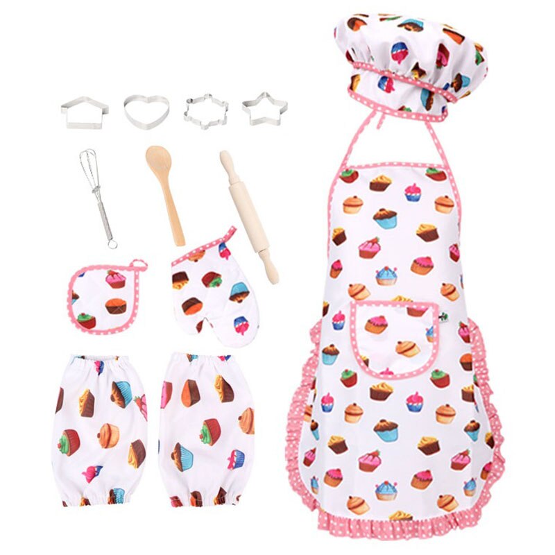 TRIXES Kinderschürze Mit Blumenmuster & Taschen – Zum Kochen, Backen & Basteln