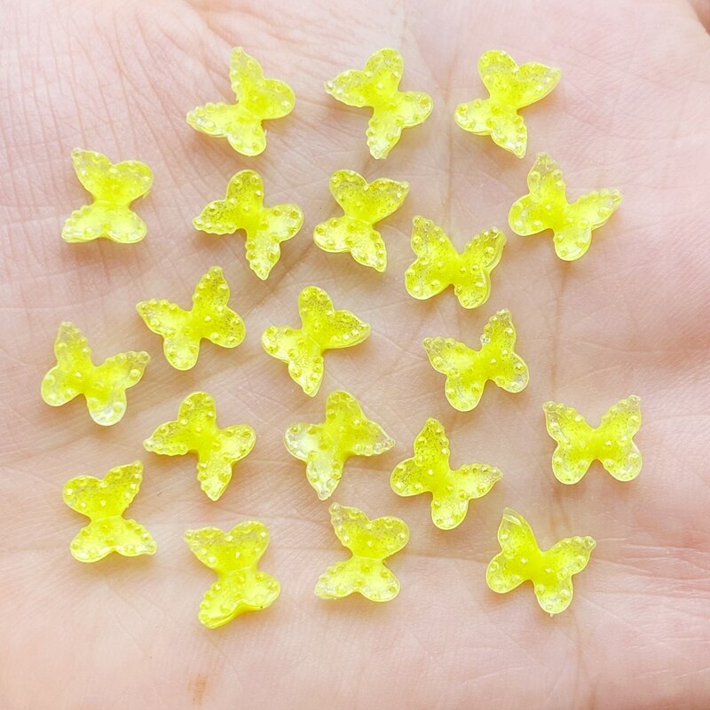 60Pcs Cute Mixed Mini 3D Butterfly Flat Back Resin Cabochons Scrapbooking DIY Jewelry Craft Decoration Accessorie K34: L