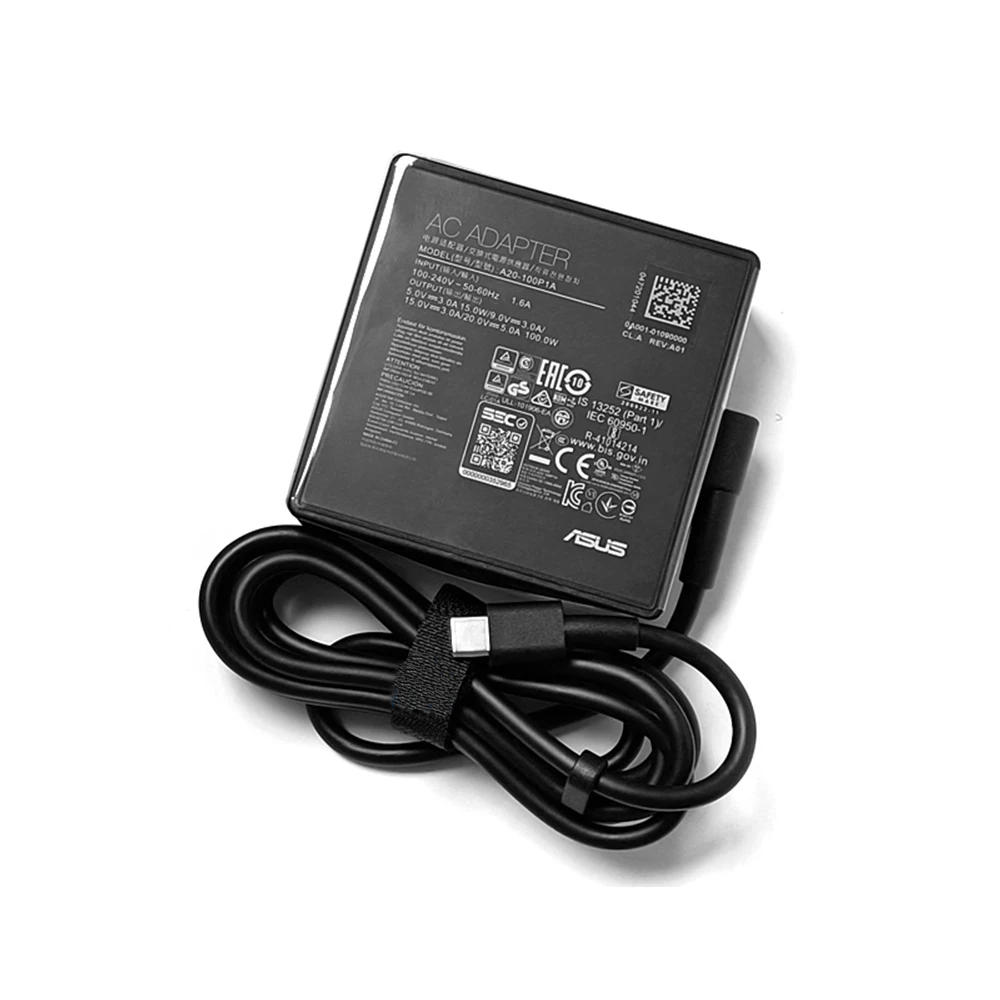 ROG 100W A20-100P1A Laptop Charger Type C USB C AC Adapter Power Supply For Asus C424MA C425TA C433TA C436FA G713IH G513QH UN540