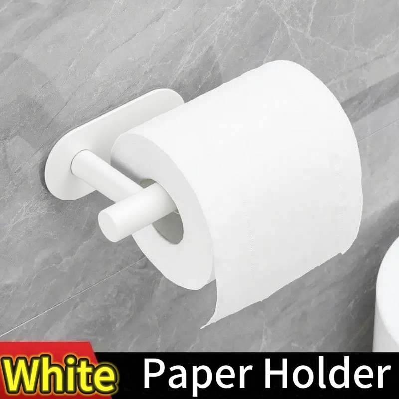 Plastpapirholder selvklebende toalettrullholder uten hulleteknikk kjøkken dårlig forlenger oppbevaringsstativ: Gul