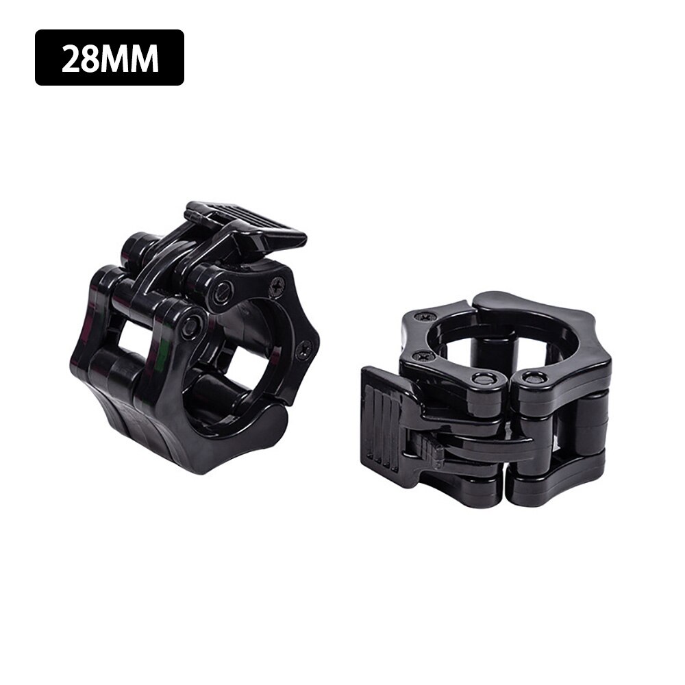 25mm 28mm 30mm Spinlock Collars Barbell Collar Lock Dumbell Clips Clamp Weight Lifting Bar Gym Dumbbell Fitness Body Building: 28mm Black -2