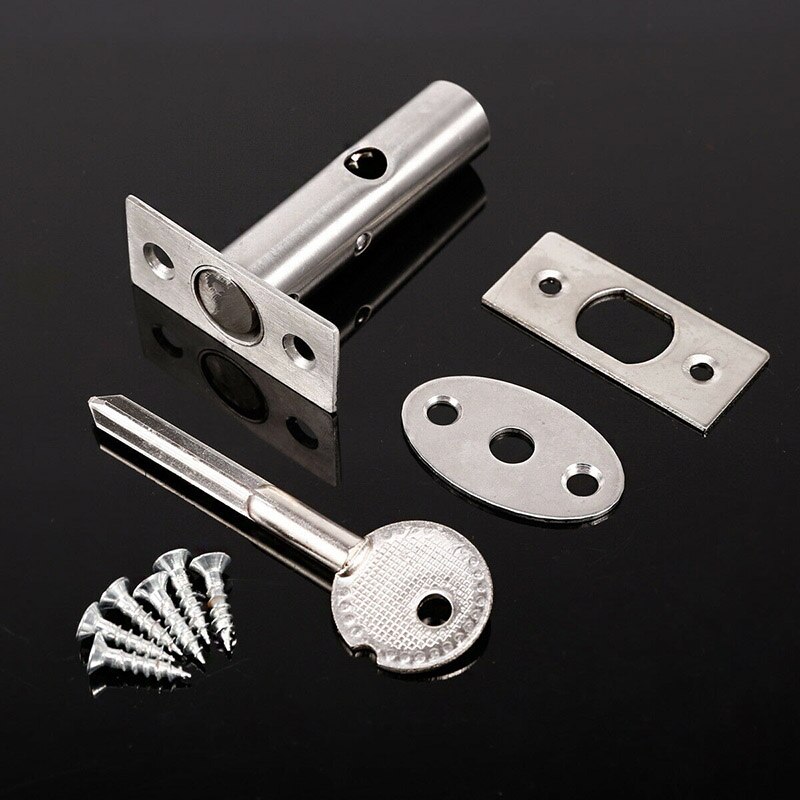 Novel 2Set Stainless Steel Security Door Bolts with Fitting Star Key Secure Strong Dead Lock