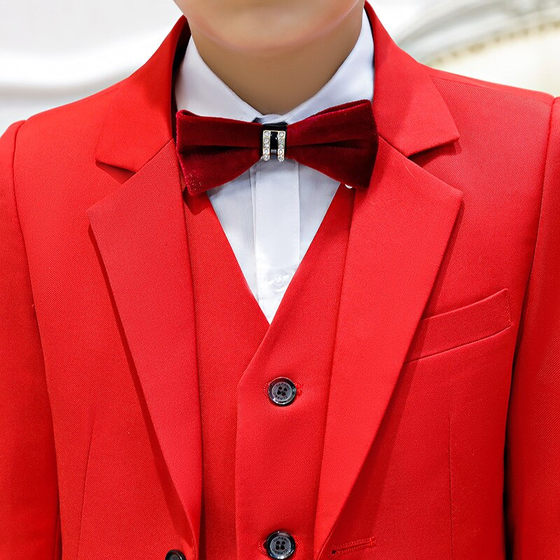 Boys Suits for Weddings Kids Blazer Green Boys Prom Suits Children's Blazer Suit for Boy Jogging Garcon 3 Pcs/set L13