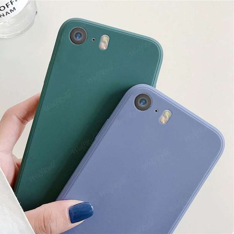 Voor Cover iPhone 5 Case Voor Apple iPhone 5 5S SE Capa Vloeibare Siliconen Telefoon Bumper TPU Soft cover Voor iPhone 5 Fundas