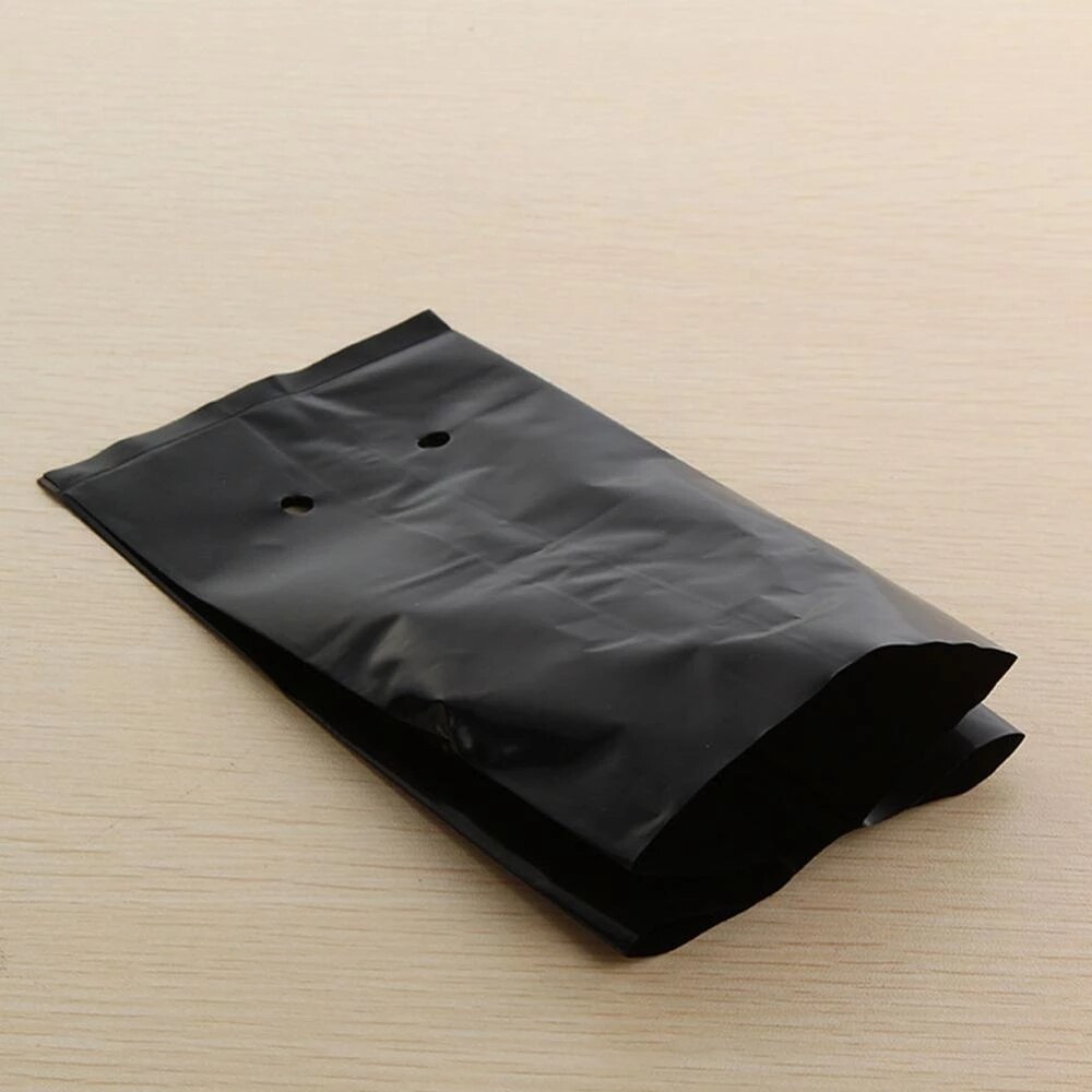 100pz sacchetti di plastica per vivaio in PE sottile pianta coltiva borse vasi per piantine in tessuto con fori traspiranti per forniture da giardino per l'agricoltura domestica