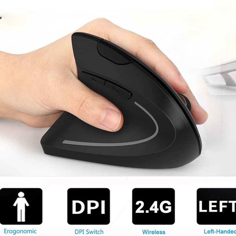 Verknüpfungen Hand Drahtlose Maus Ergonomische Vertikale Computer Spielen Mäbenutzen 800/1200/1600 DPI USB Optische 5D Mause Gamer Für Laptop PC