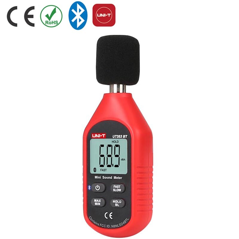 UNI-T UT353BT Sound Level Meter Digital Bluetooth Noise Meter Tester 30-130dB Decibel Monitoring Sound Level Meters