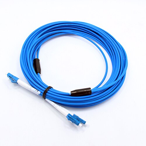 LC/UPC to LC/UPC Armored Fiber Patch Cable Duplex Single Mode Armored PVC optical Patch cord: 10M