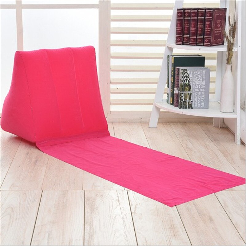 Campingvogn madrasspute med oppblåsbar pute sammenleggbar campingbil reiseseng bilseng 144*48*33cm: Rosa