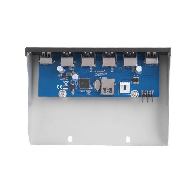 4 Ports USB3.0+2 Ports USB2.0 Desktop Front Panel Optical Drives Bay Expansion for Computer Chassis 5.25 Inch CD-ROM